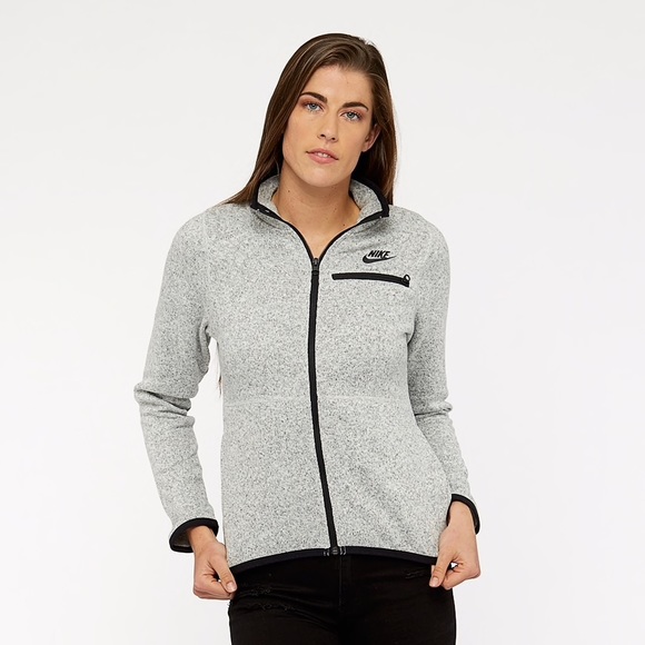 Nike Heathered Grey Knit Jacket - Picture 6 of 6